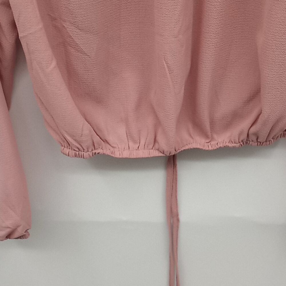 Available by Angela Fashion Women's New Pink Long Sleeve Crop Top Size Medium - Picture 11 of 14